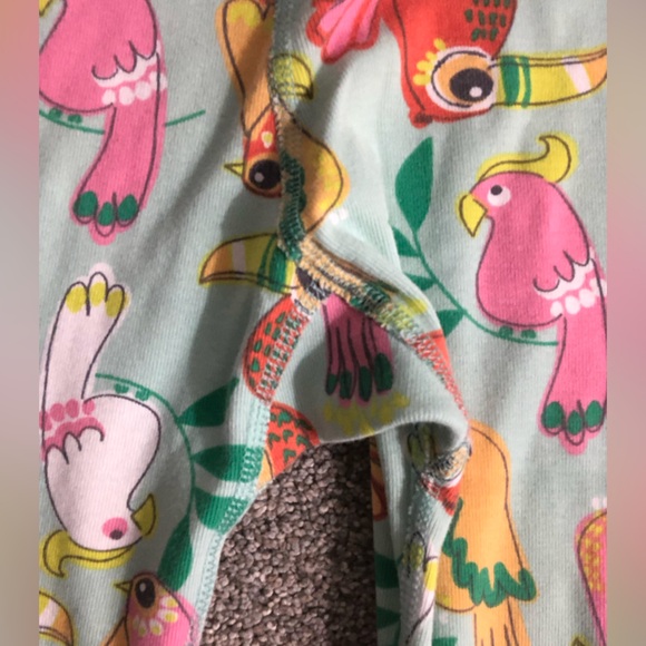 Hanna Andersson HannaJams Girl Print Lj Long John in Tropical Birds Mint Size 8 - Picture 16 of 16